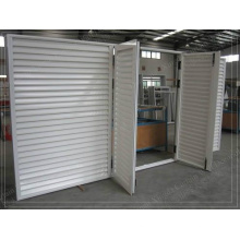 Пользовательские белые порошковые покрытия Swinging Aluminium Louvre Doors